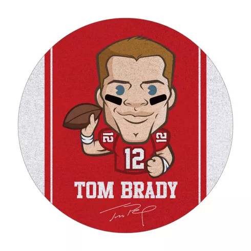 Tom Brady Players 63" Round Area Rug