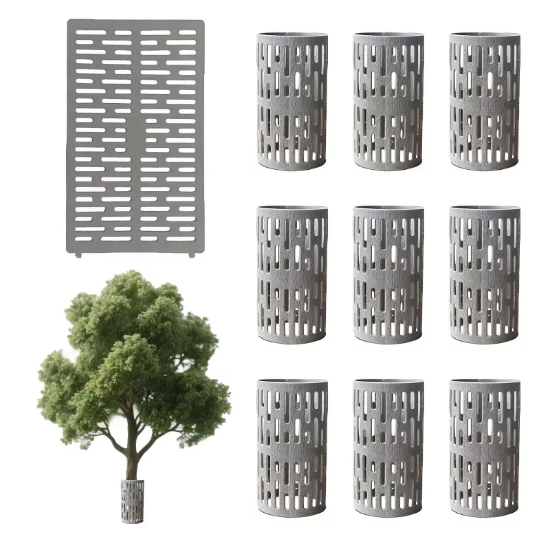 Tree Trunk Guards for Saplings and Lawns, 10-Pack Expandable Mesh Wraps, 3420 cm Weatherproof Reusable Protectors, Gray
