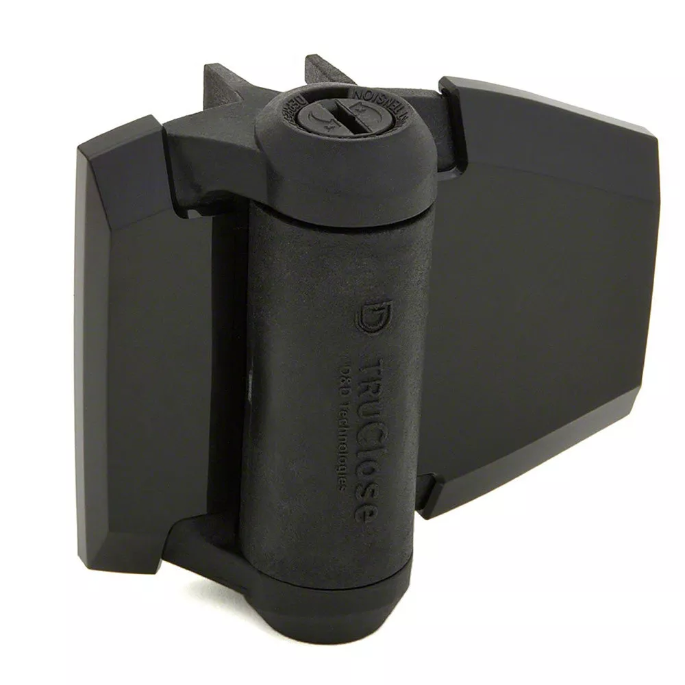 TruClose S3 Self-Closing Metal-to-Wood Gate Hinges – Black – Pair