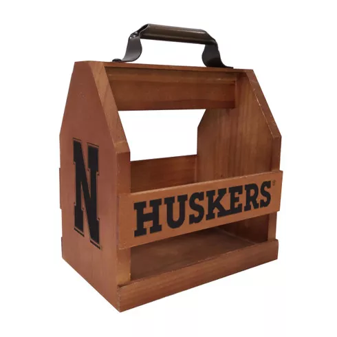 University of Nebraska Cornhuskers Wood BBQ Caddy
