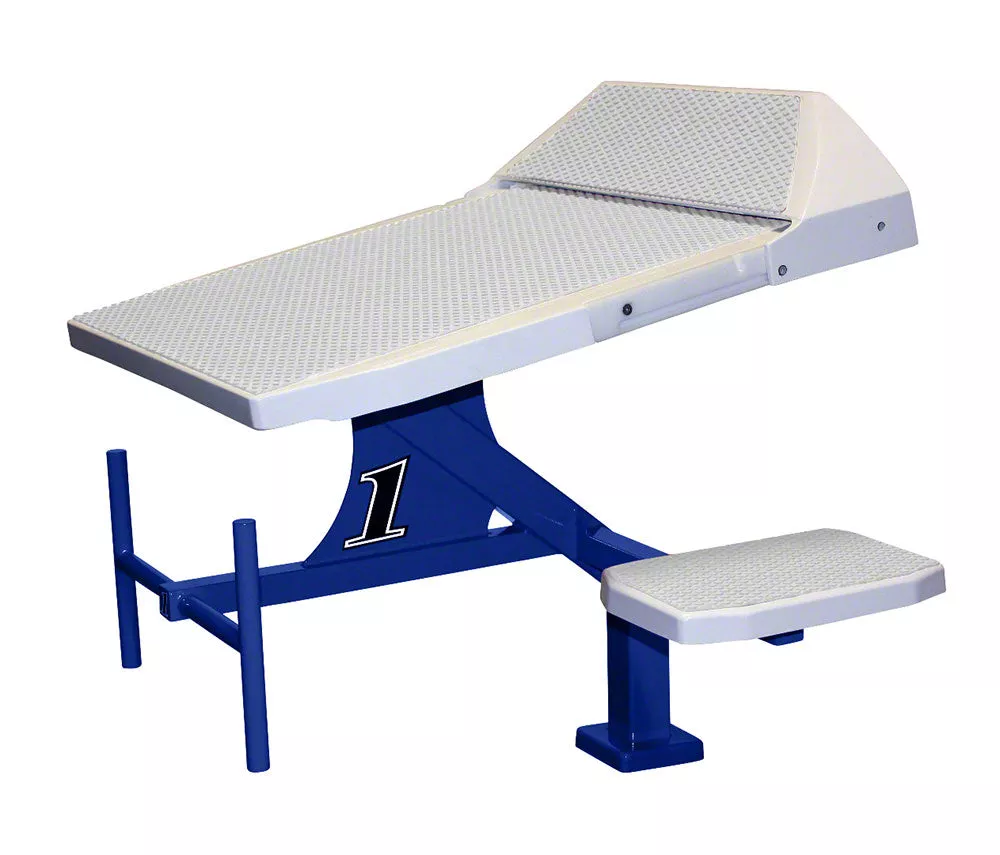 Velocity Long Reach Rear Mount Starting Platform With Track Start – Sand Tread Single Post – No Anchor