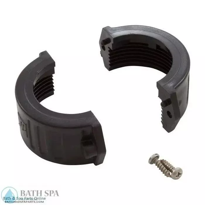 Waterway 1-1/2" Heater Split Nut [Long Assembly With Screws][Black] (400-5461)