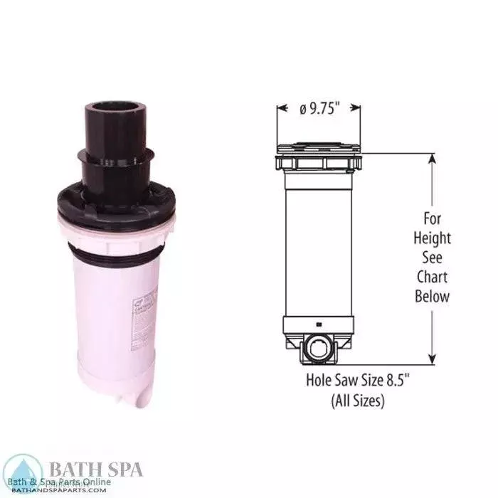 Waterway 2″ Dyna-Flo XL Skim Filter Socket [100 Sq. Ft.] [26 1/4″ Length] (512-0210)