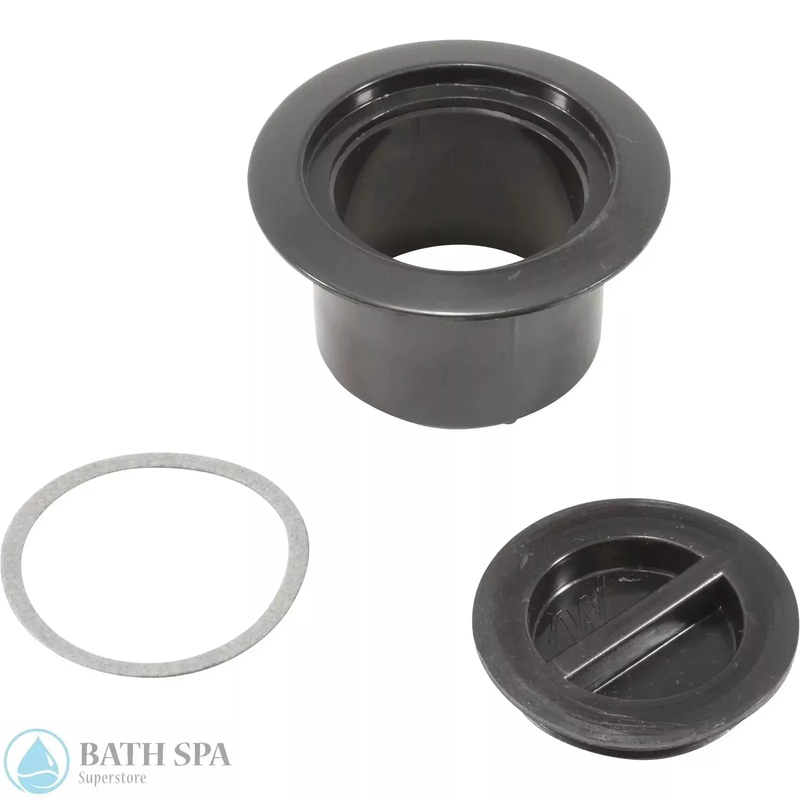 Waterway Volleyball Pole Holder – Flange and Plug Assembly [Black] (540-6711)