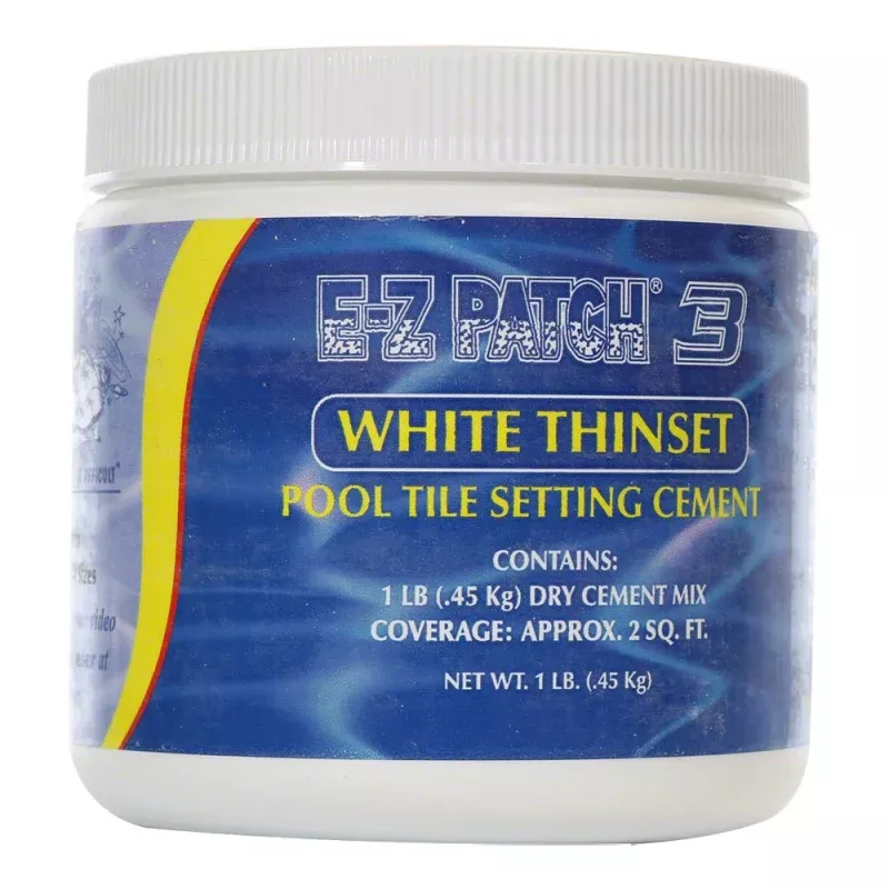 White Thinset Pool Tile Repair Cement – 1 pound