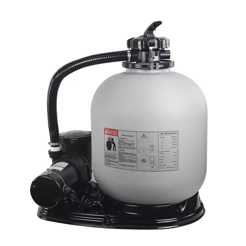 XtremepowerUS 19″ Sand Filter Above-Ground Pool w/ 1.5HP Pump for 18,000 Gallons