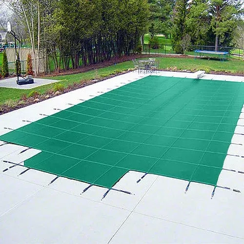 Yard Guard Deck-Lock Mesh Safety Cover – 16′ X 32′ – Green